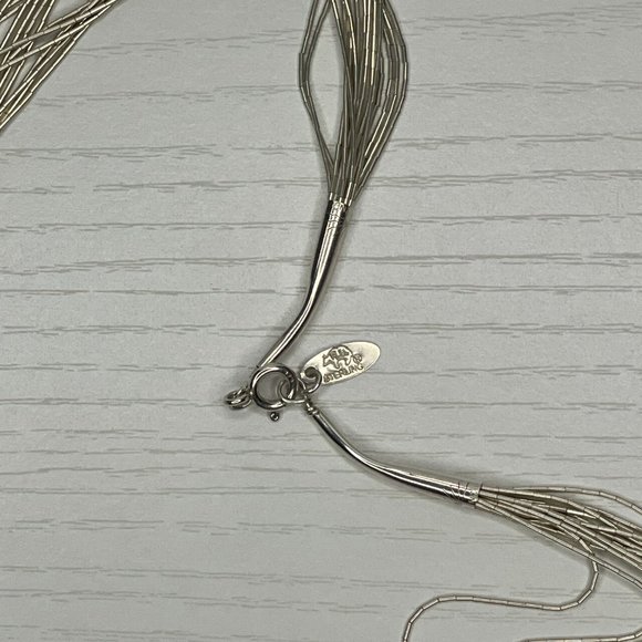 Chaco Canyon Southwest Liquid Silver 15 Strand Necklace - Picture 3 of 3